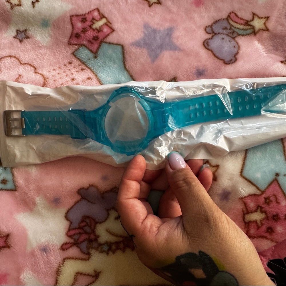 Transparent Blue Wristwatch